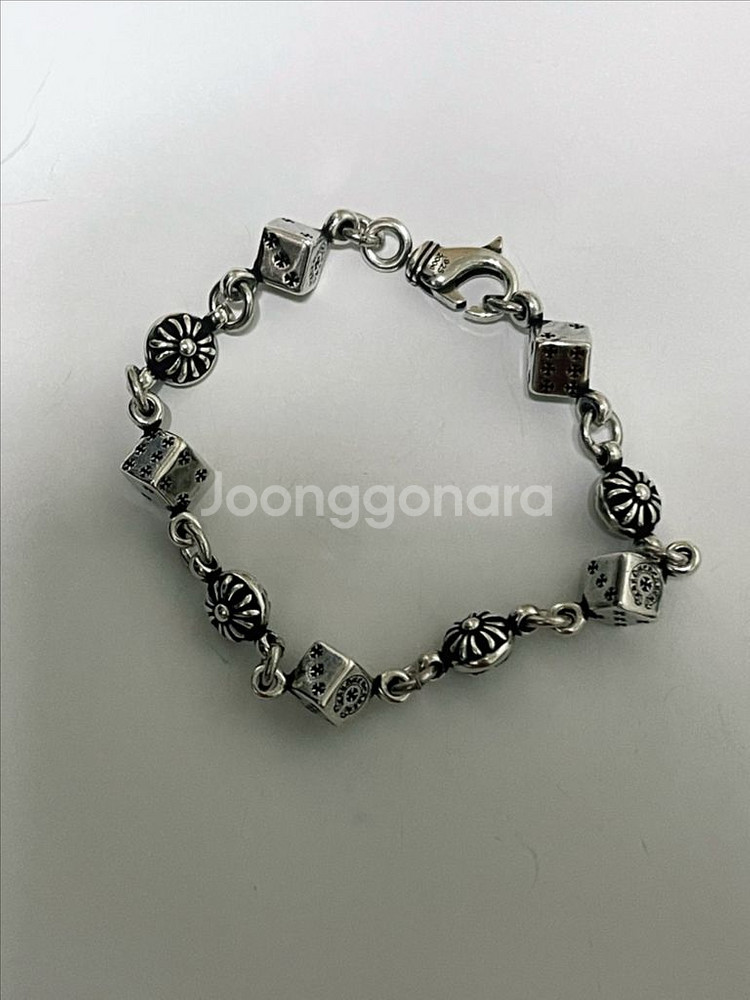 크롬하츠 다이스 크로스볼 팔찌 9링크 20.5cm--6
