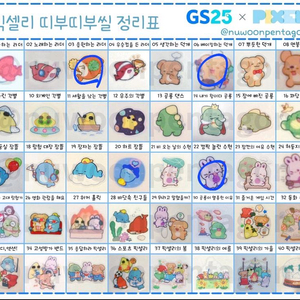잠뜰 픽셀리 띠부실 원형 스티커 판매합니다