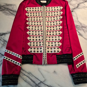 입생로랑 레드 봄버자켓