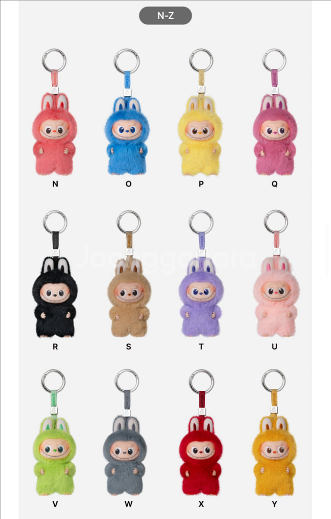 미니 라부부 인형 키링 a-m n-z--1