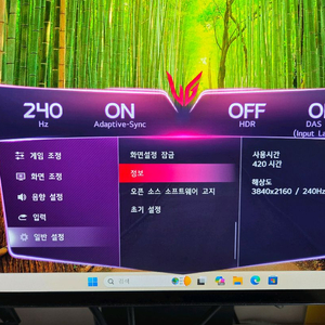 LG 32gs95ue 4K 240HZ OLED모니터