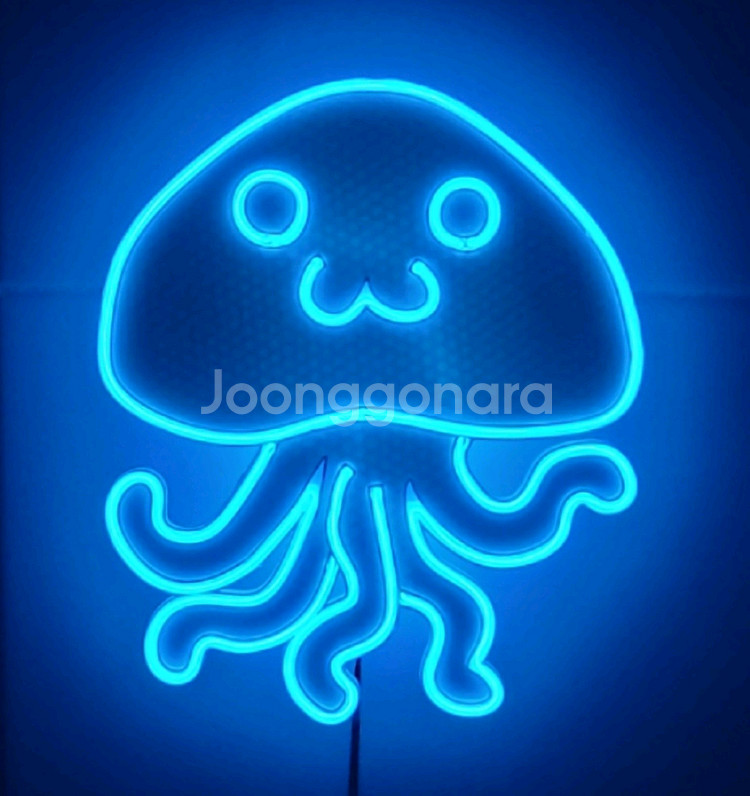 네온사인 해파리 스마일 led 램프--0
