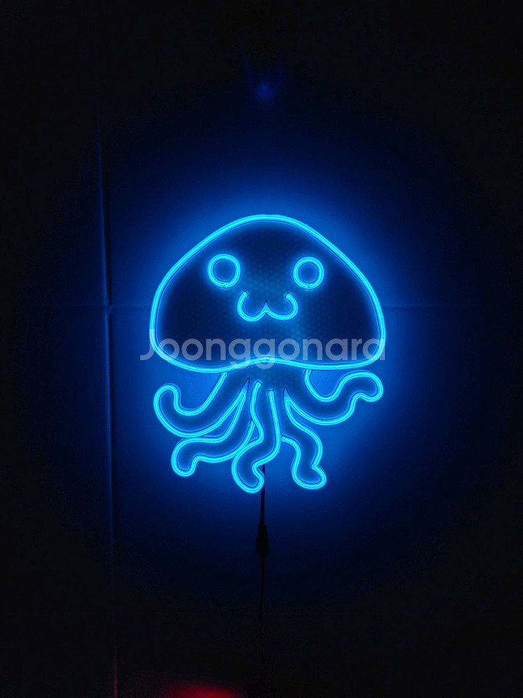 네온사인 해파리 스마일 led 램프--1