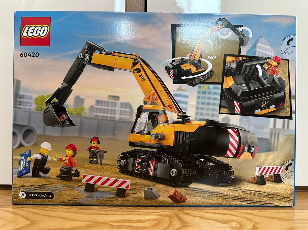 레고 60420 시티 노란색 건설용 굴착기 MISB--1