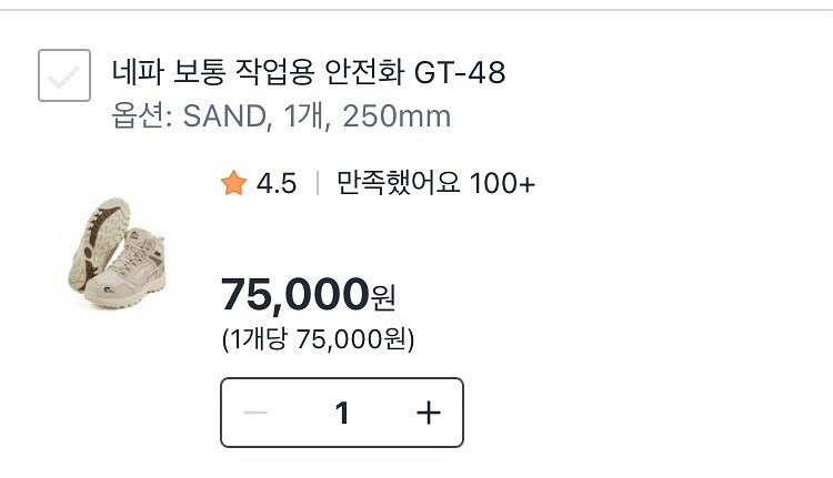 네파 보통 작업용 안전화 GT-48--1