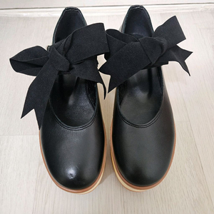 도쿄보퍼 리본 발레리나 통굽 슈즈