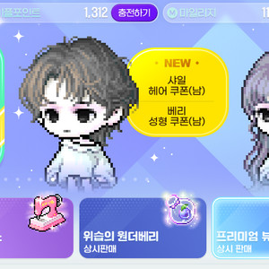 메이플 포인트 선물식 8500:1 100개 팝니다~