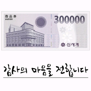 신세계백화점 상품권 30만원권 10장 팝니다