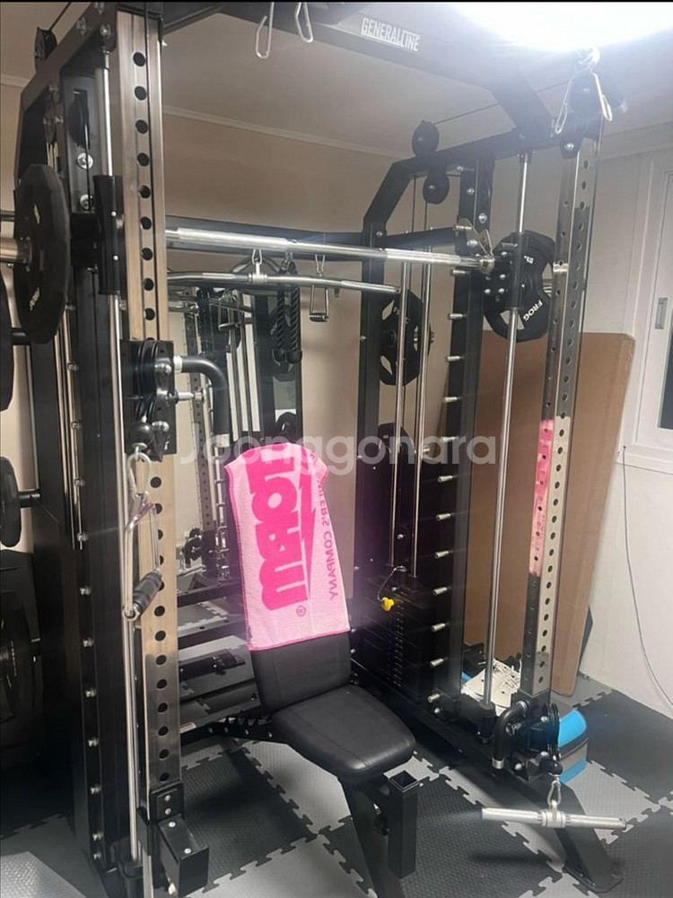 재너럴 라인 팬타곤 스미스 및 올림픽바 원판조절식덤벨--0