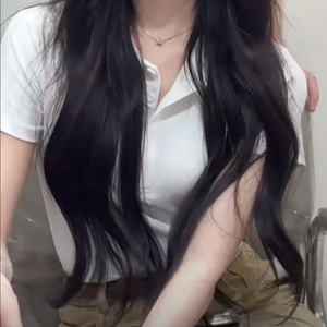 (새상품) 붙임머리 24인치 천연인모 유팁 블랙 반팩