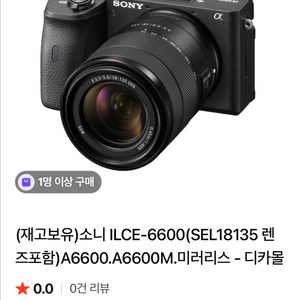 소니미러리스6600렌즈포함