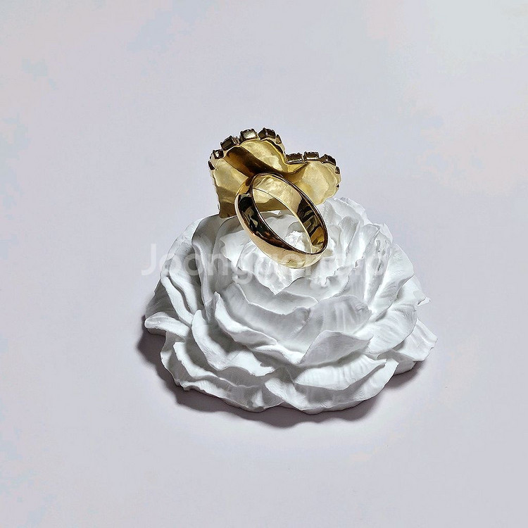 14k 옐로우골드 왕하트 반지--3