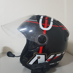 오토바이 헬멧(XXL) + 블루투스 세트 팝니다