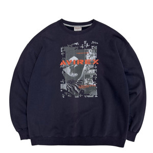 아비렉스 맨투맨 다크퍼플 (XL~2XL)