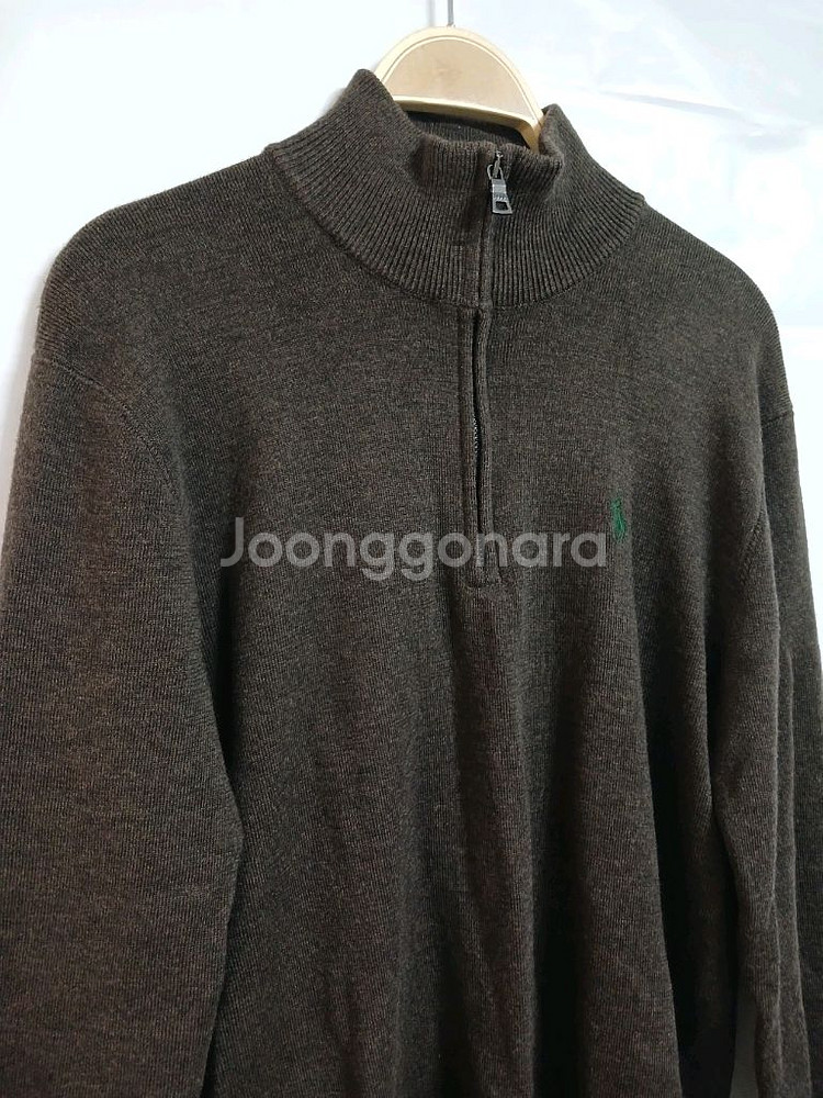 (S,실측 95)폴로랄프로렌 메리노울 반집업 니트--1