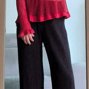 이세이미야케 플리츠플리즈 시스루 트위스트탑