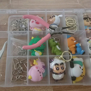 키링 비즈키링 피규어키링 짱구 케어베어 라이언 비즈재료