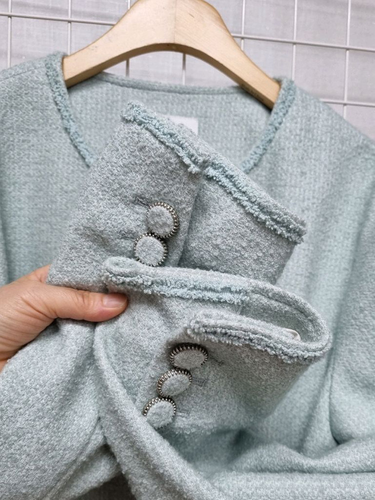 보카바카 트위드자켓 M (민트)--3