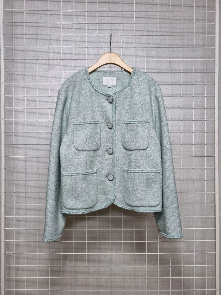 보카바카 트위드자켓 M (민트)--1