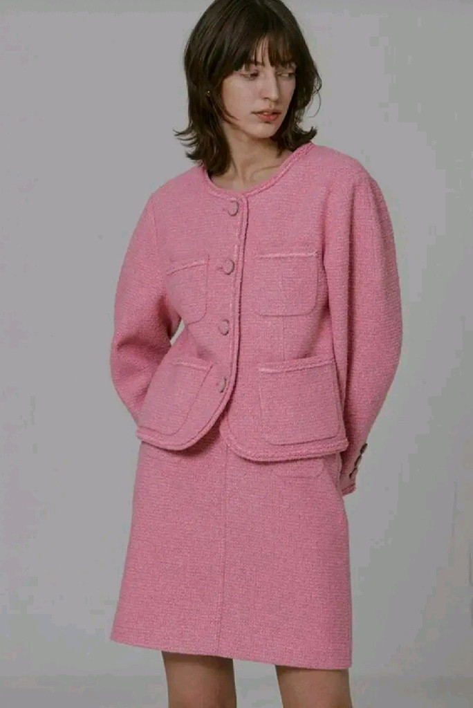 보카바카 트위드자켓 M (민트)--8