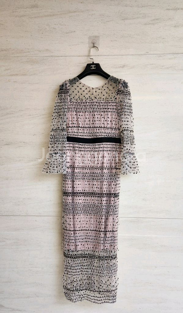 에스블랑 시스루 도트 롱원피스 55사이즈--6