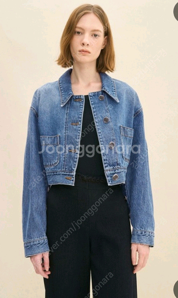 한섬 타임 크롭 데님 자켓--3