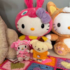 빈티지고전 헬로키티x로디 인형 소장전시인형