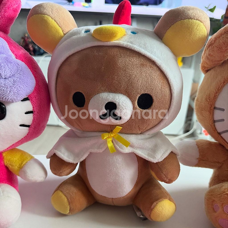 빈티지 고전 리락쿠마 에그 닭망토 시팅 인형 소장품--0