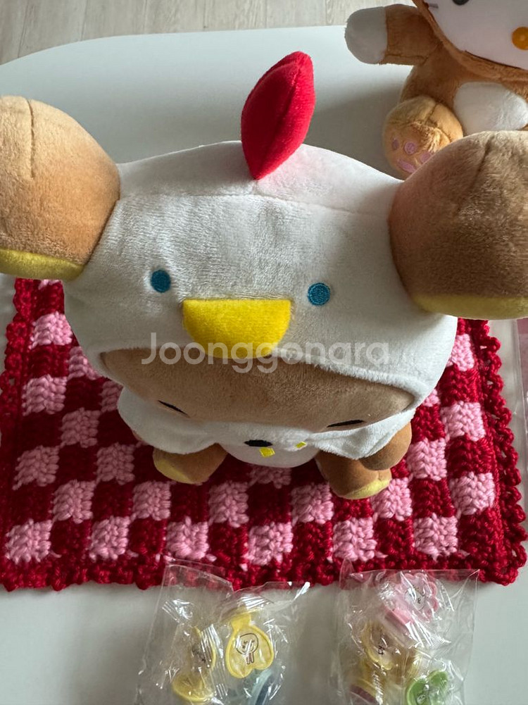 빈티지 고전 리락쿠마 에그 닭망토 시팅 인형 소장품--9