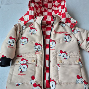 110사이즈 5~7세 가능 베베드피노 덕다운 패딩 양면