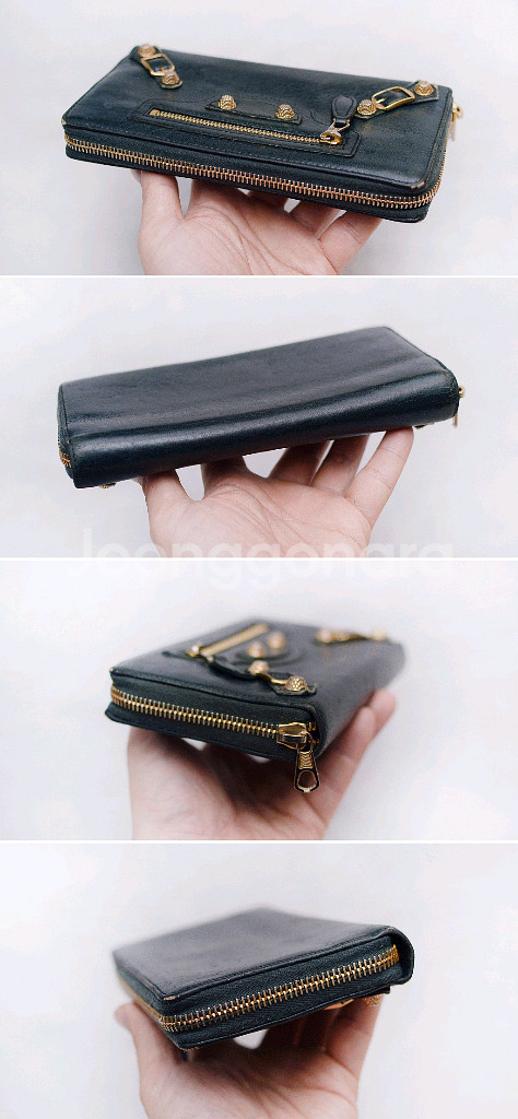 발렌시아가 자이언트 컨티넨탈 모터 지퍼라운드 장지갑--3