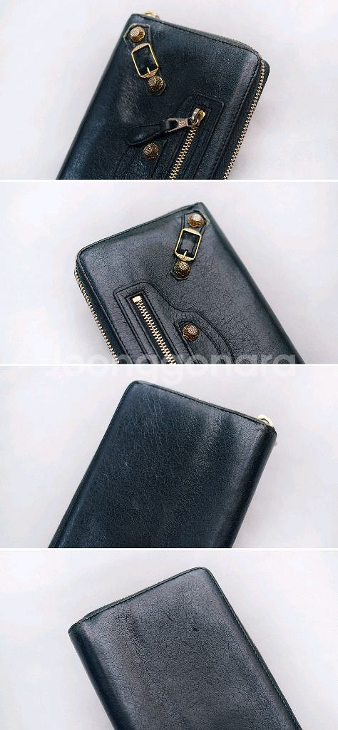 발렌시아가 자이언트 컨티넨탈 모터 지퍼라운드 장지갑--4