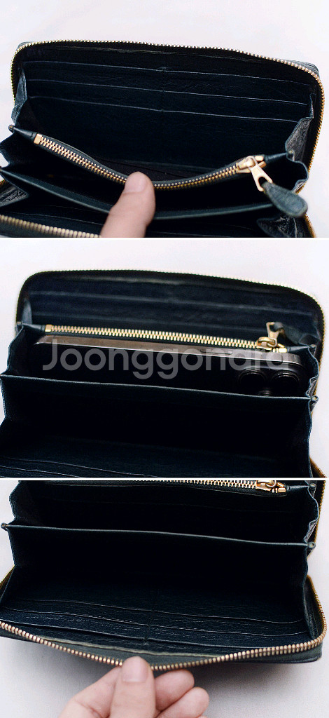 발렌시아가 자이언트 컨티넨탈 모터 지퍼라운드 장지갑--6