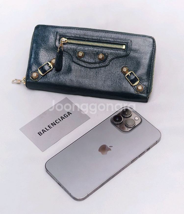 발렌시아가 자이언트 컨티넨탈 모터 지퍼라운드 장지갑--9