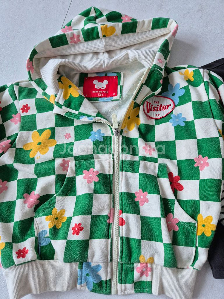 베베드피노130 사이즈 후드 짚업 집업 후드티 겉옷 점--1