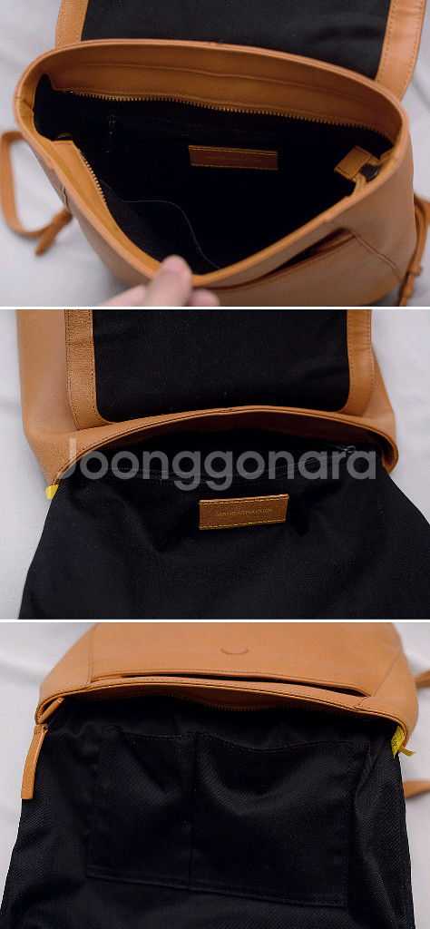 만다리나덕 루나 사피아노 레더 미디엄 백팩 오커브라운--8