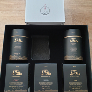 발왕산 수국차 블랙스페셜에디션 잎차2종+티백3종+티팟