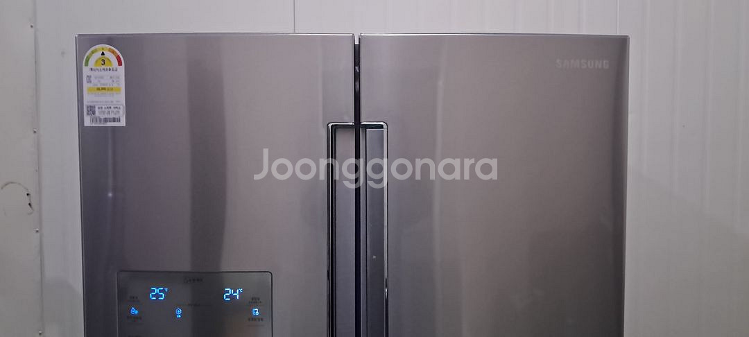 1589 삼성 755L 4도어 정수기양문형냉장고(메탈)--8