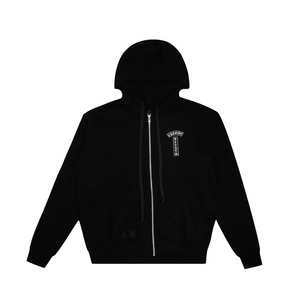 XL 크롬하츠 티 로고 USA 숄더 집업 후디 블랙