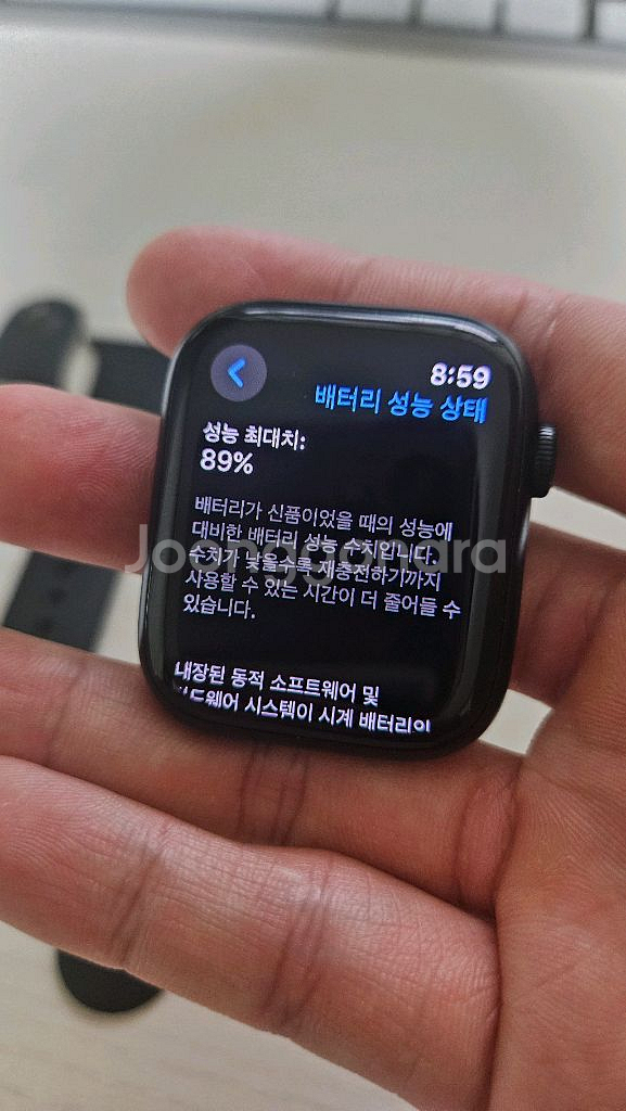 애플워치7 45mm gps 미드나이트 89%판매--5