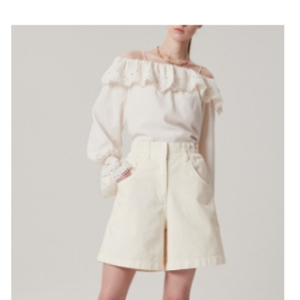 타임 TIME 한섬 오프숄더 블라우스 프리사이즈 정품