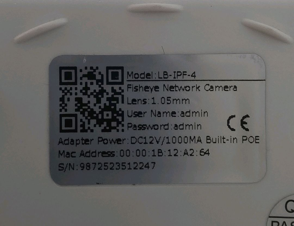 LIBERTY CCTV 피쉬아이 네트워크 카메라 이미지