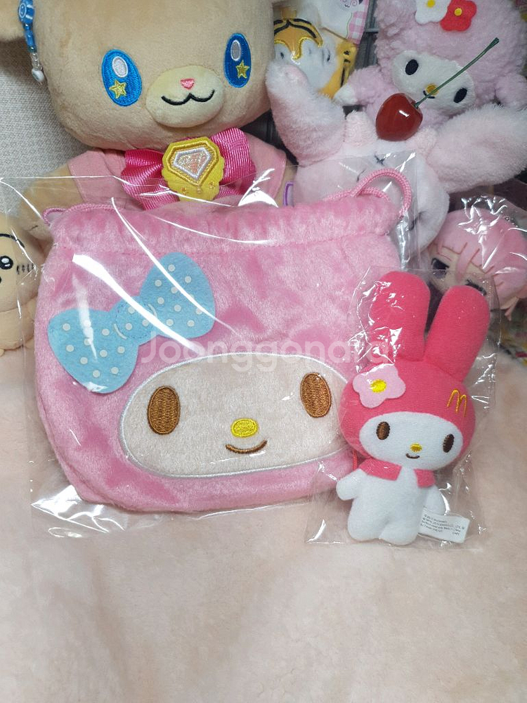 고전 마이멜로디 산리오 파우치 + 해피밀 인형 누이--0