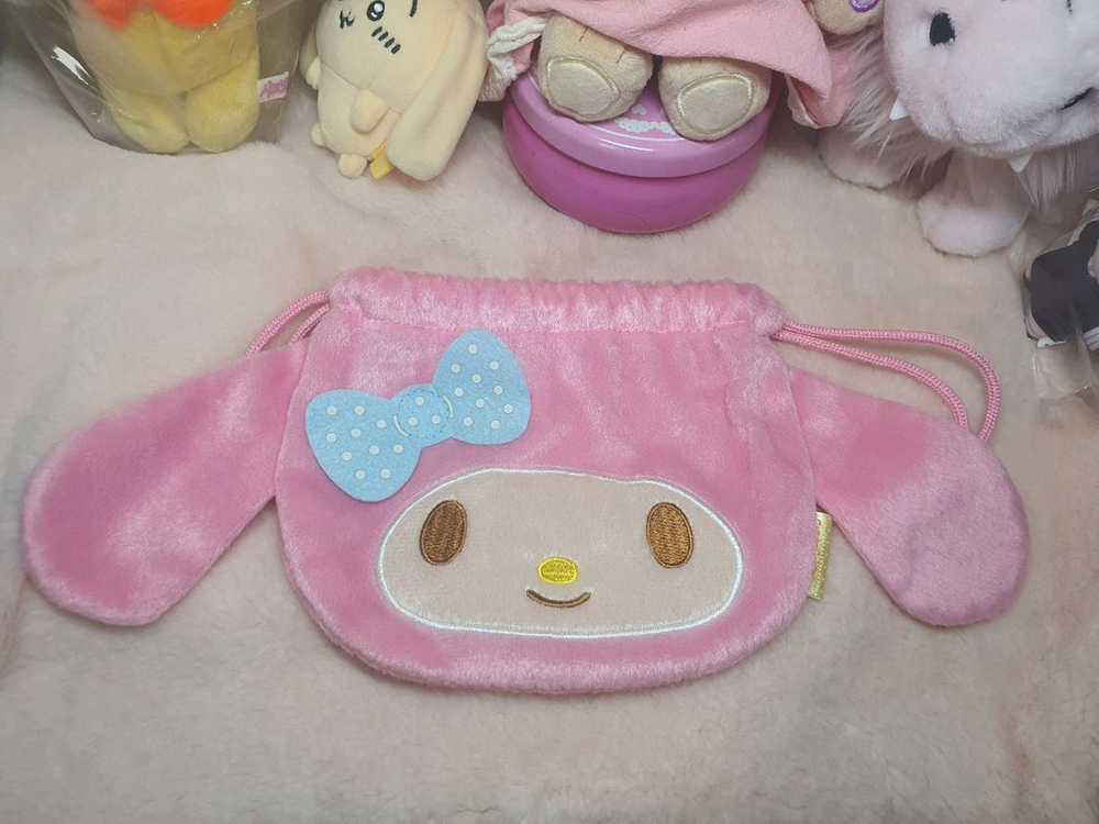 고전 마이멜로디 산리오 마멜 파우치 해피밀 인형 일괄 이미지