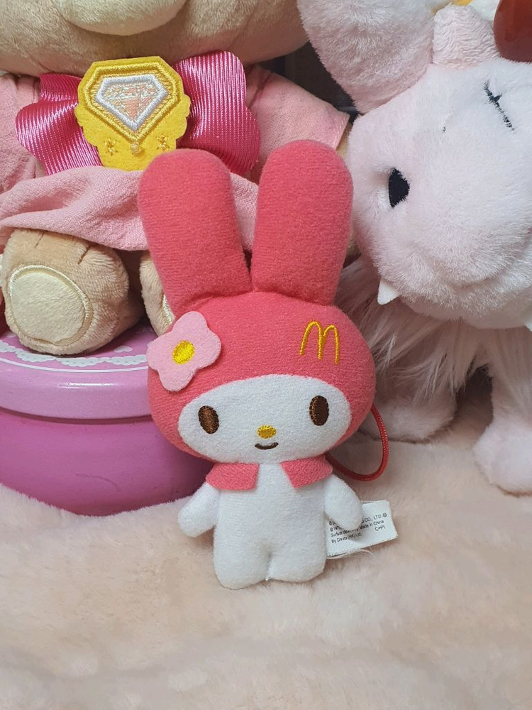 고전 마이멜로디 산리오 마멜 파우치 해피밀 인형 일괄 이미지