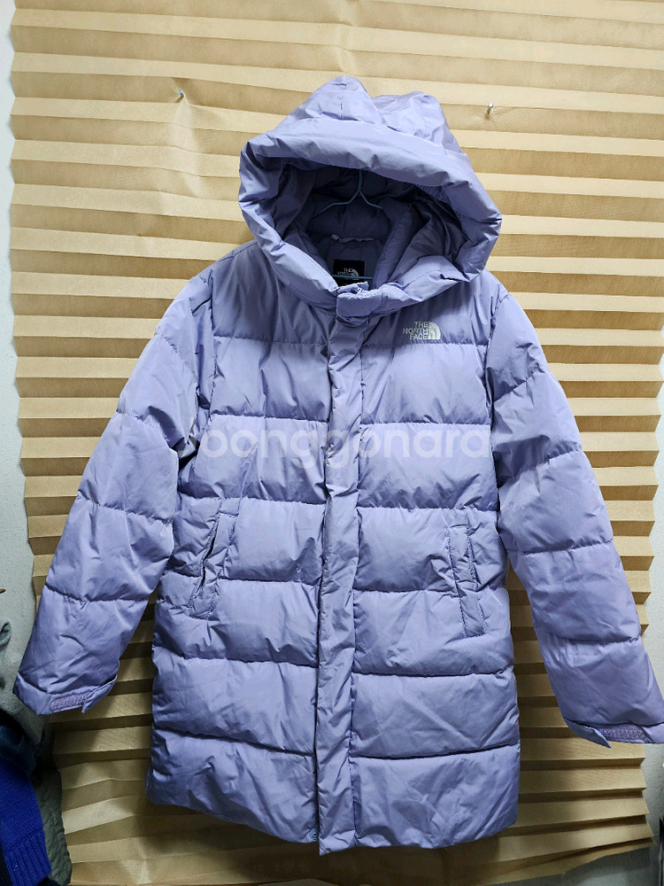 노스페이스 키즈 퍼플 롱패딩 구스다운점퍼 사이즈 150--0