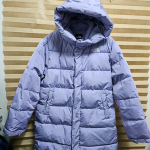 노스페이스 키즈 퍼플 롱패딩 구스다운점퍼 사이즈 150