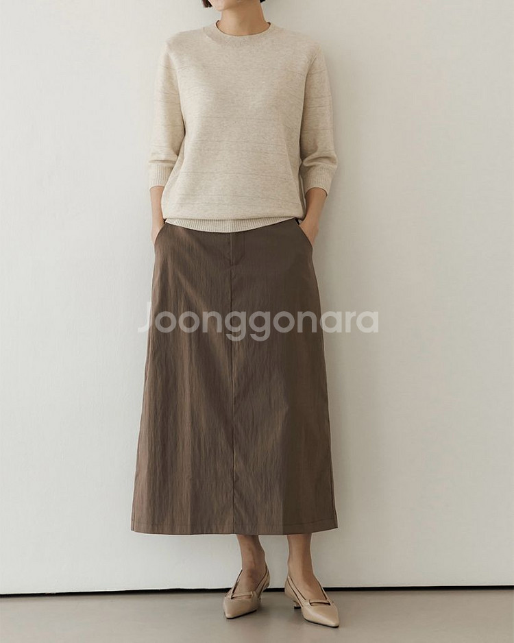 [미착용/새상품] 카라 자켓+밴딩 롱스커트 투피스세트--5