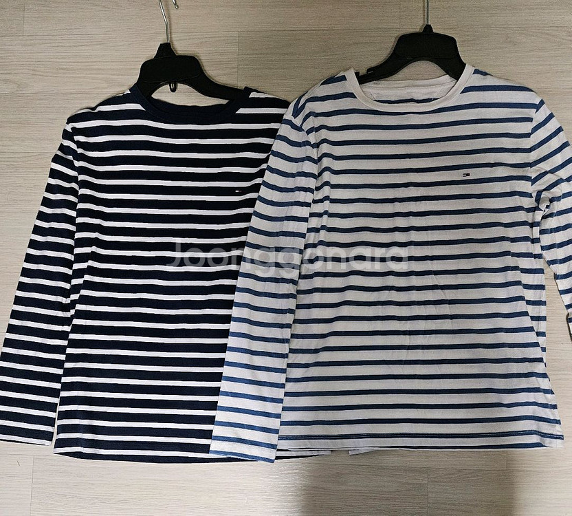 타미힐피거 여성 스트라이프 티셔츠--0