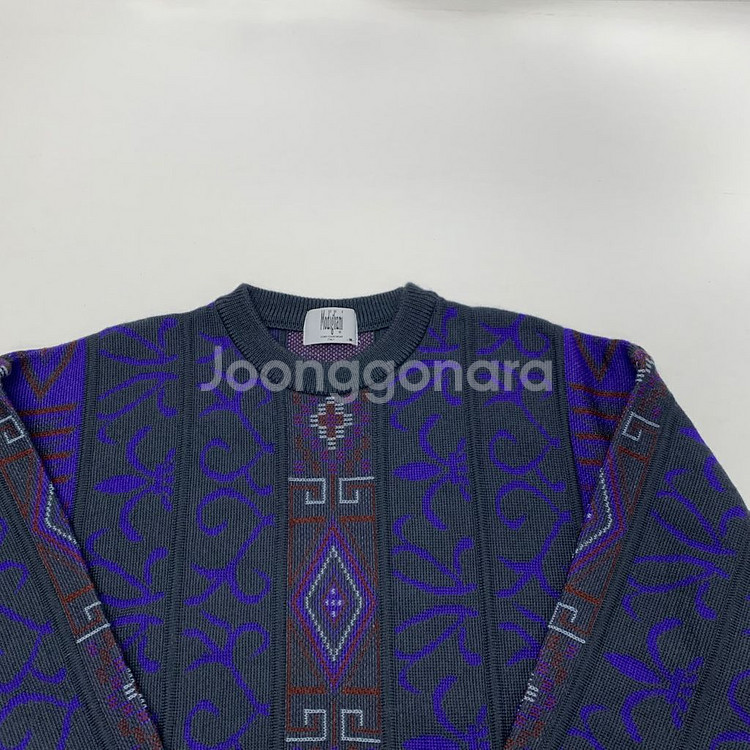 Modigliani 빈티지 패턴 니트 스웨터 (M)--1